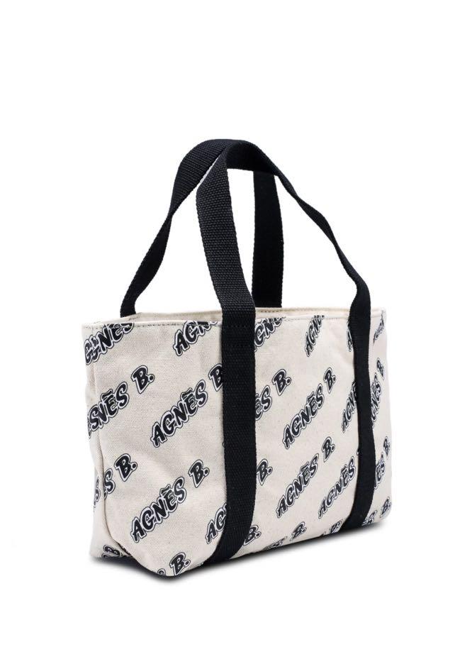 Authentic Agnes B. Logo Tote Bag (Category: Tote Bags) located in Taguig. Submitted by impulsivemoims (Listing ID 1148018586, Image 2). Description: Brand New Authentic Agnes B. Tote Bag Agnes b - Logo, 2021-22FW Detail: All over brand logo tote bag - Cotton - Open fastening - 1 main compartment - 2 grab handles Material: Canvas Original Price: Around 4K.