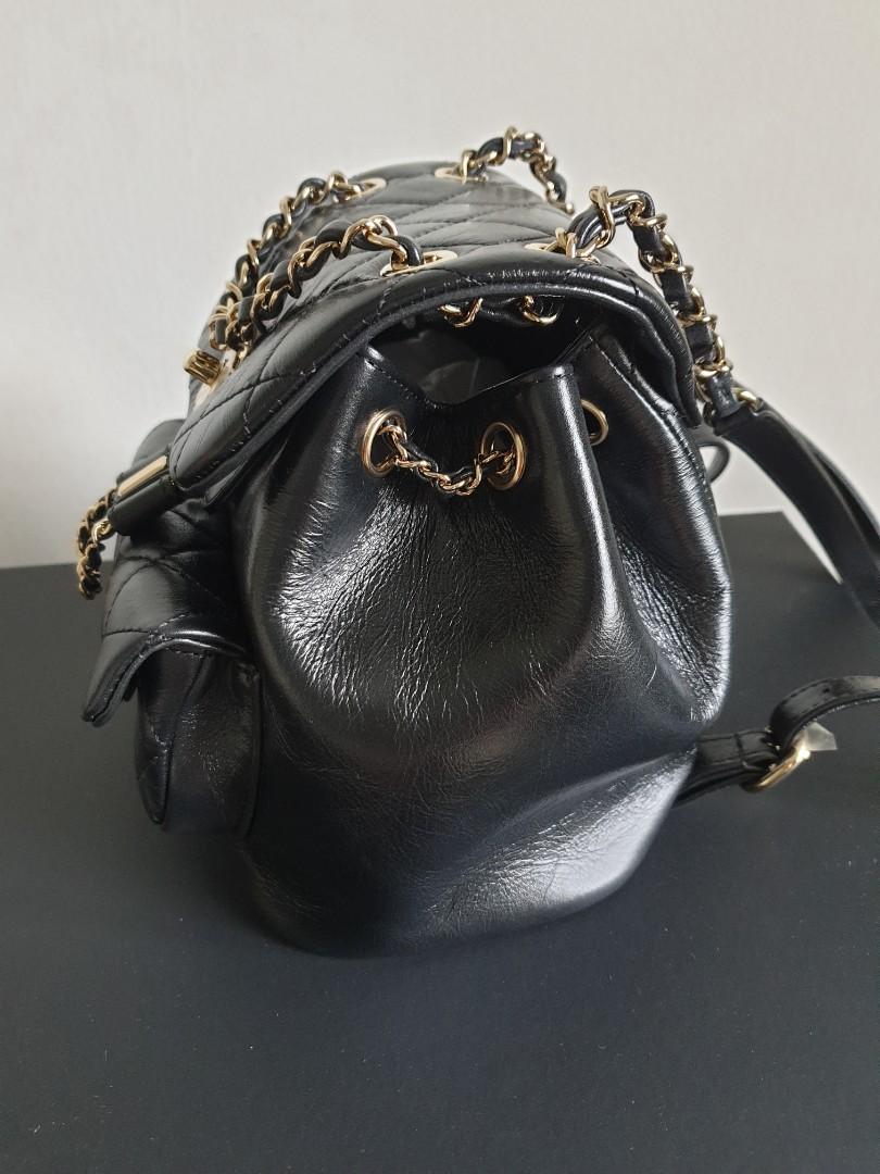 Chanel 1994 Vintage Black Mini Duma Backpack Bag 24k GHW