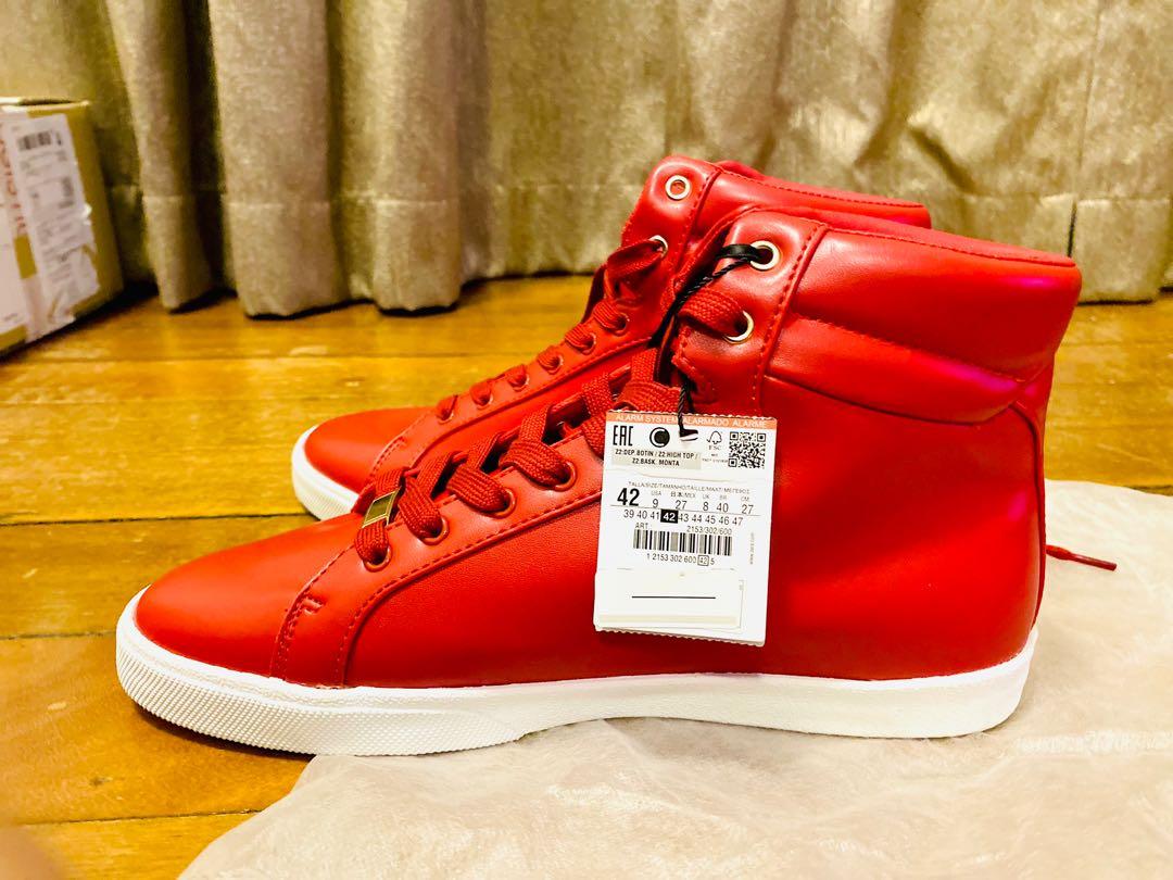Red hotsell high sneakers