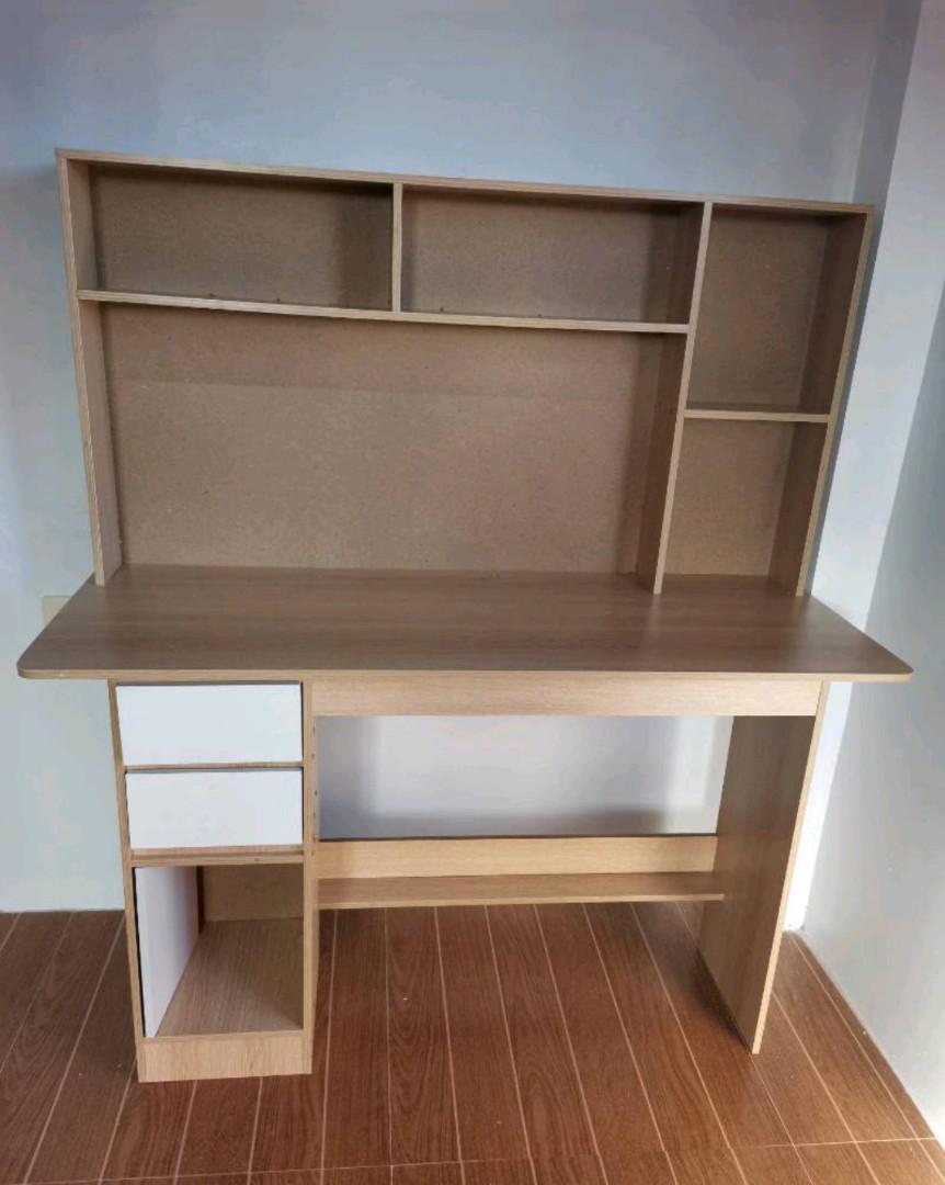 BIG SIZE COMPUTER TABLE WITH SHELVES & DRAWER, Furniture & Home Living