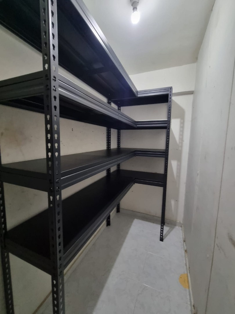 Boltless Metal Rack L shape for BTO, Bomb Shelter, Storage, Furniture ...