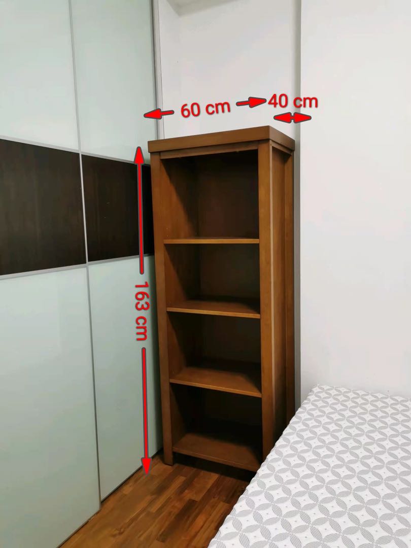 Picket and Rail Oak Bookshelf, Furniture & Home Living, Furniture