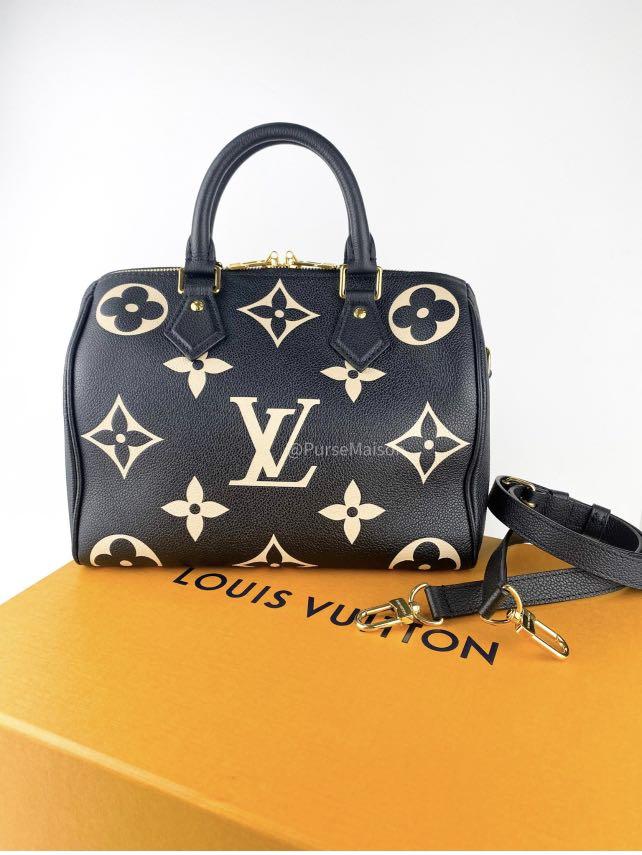 Louis Vuitton Speedy Bandouliere Monogram Empreinte 25 Black in