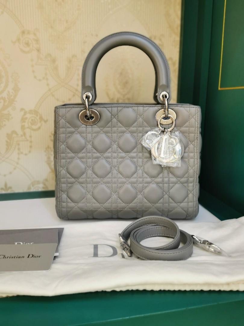 lady dior medium grey