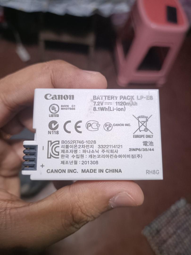 Canon Battery LPE8 LPE8 original for 700d 550d 600d 650d 500d New Stock, Photography