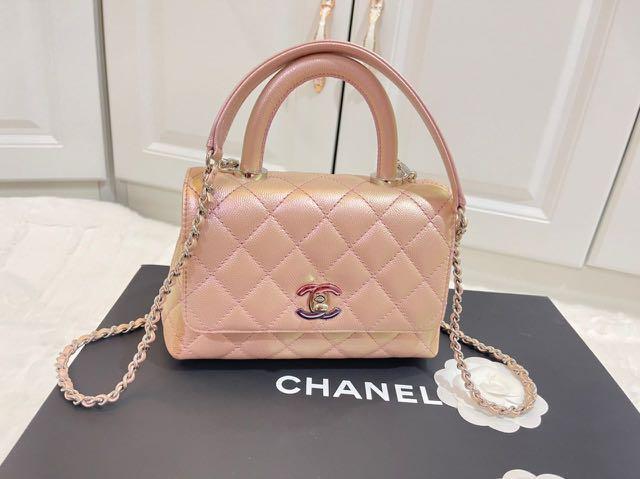 💜💜💯chanel coco handle mini mermaid color unused, Luxury, Bags