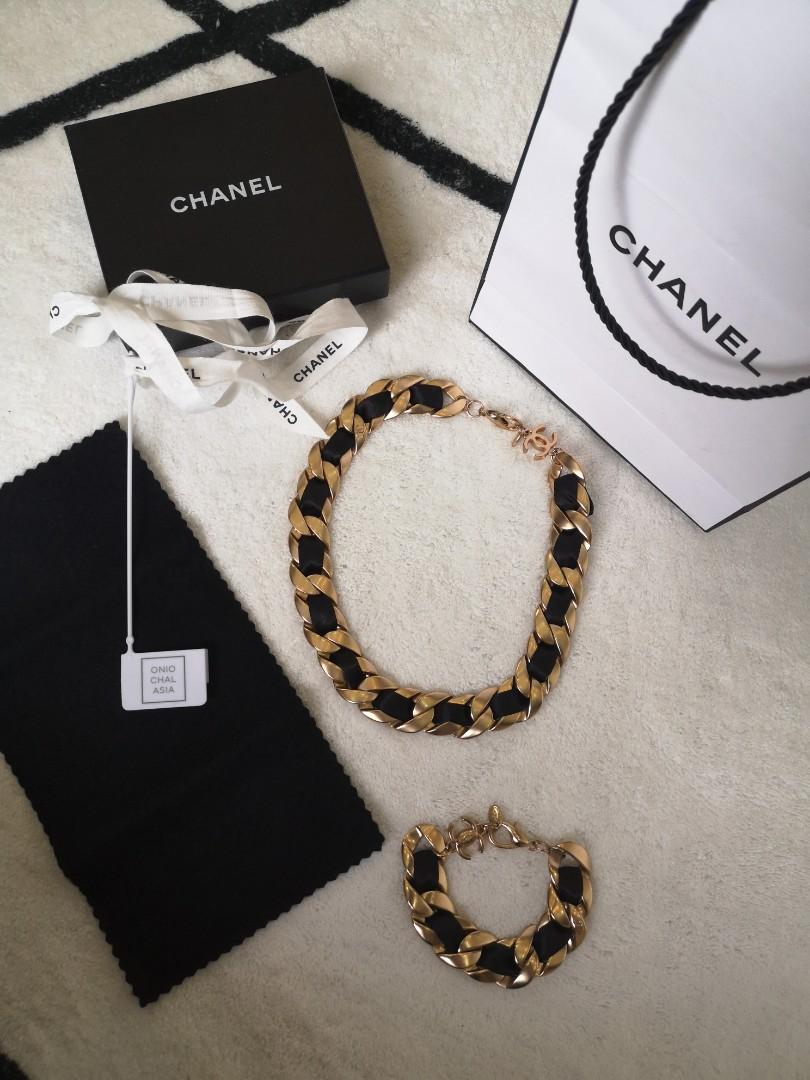 Chanel necklace and sales bracelet set