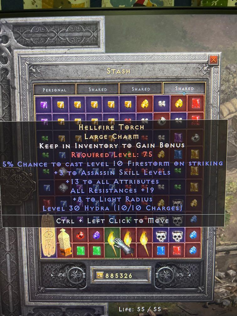 Cheap Assassin Hellfire Torch D2R, Video Gaming, Gaming Accessories