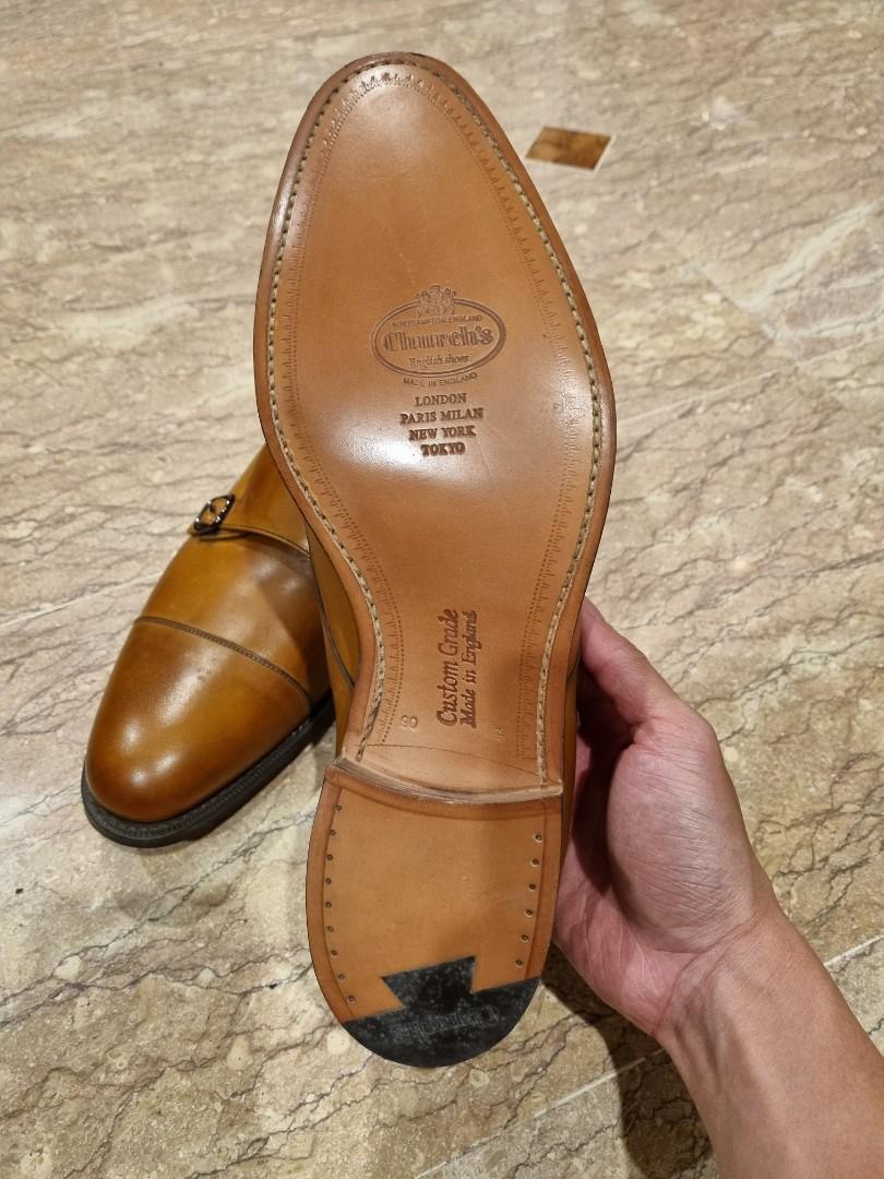 Church s Detroit Double Strap Leather Monk Shoes Colour Old Chestnut