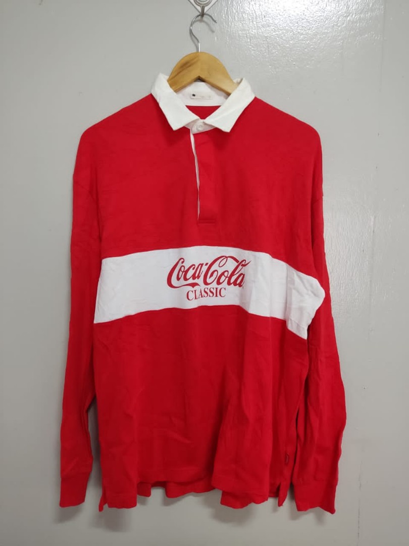 Coca cola long sales sleeve polo shirts