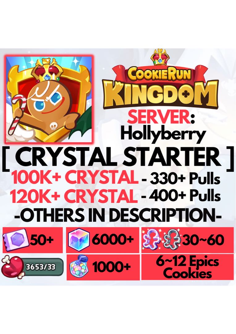 Cookie Run Kingdom Starter Account (Hollyberry server), Video Gaming ...