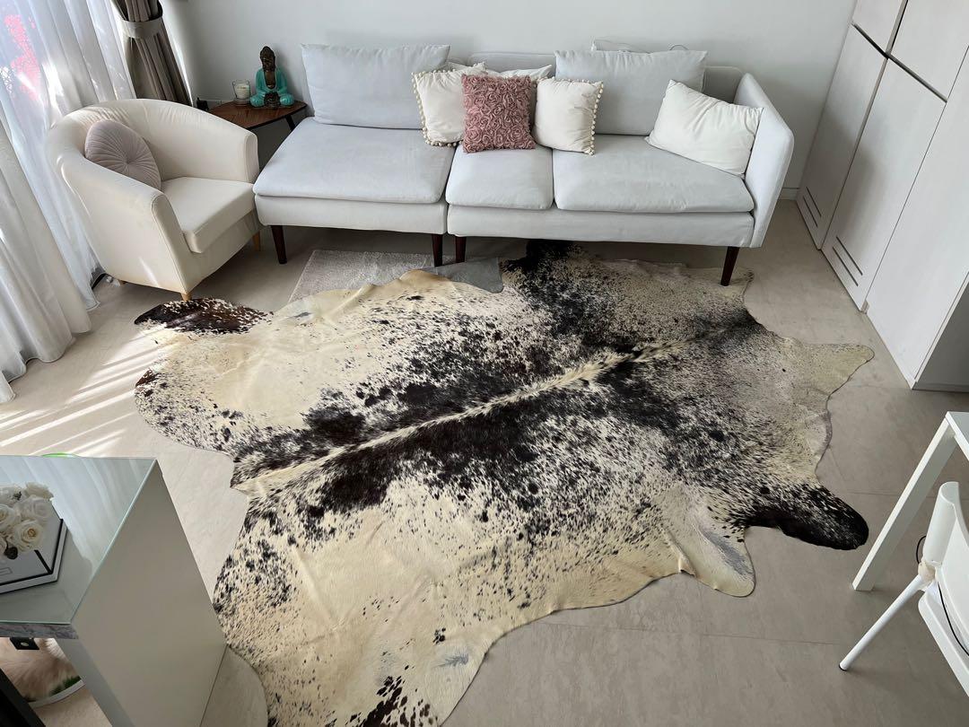 Cowhide Rug XL Carpet Real Animal Skin, Furniture & Home Living, Home  Decor, Carpets, Mats & Flooring on Carousell