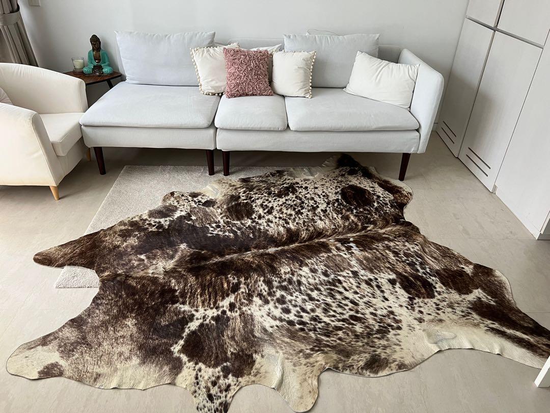 Cowhide Rug Carpet Real Animal Skin, Furniture & Home Living, Home Decor,  Carpets, Mats & Flooring on Carousell