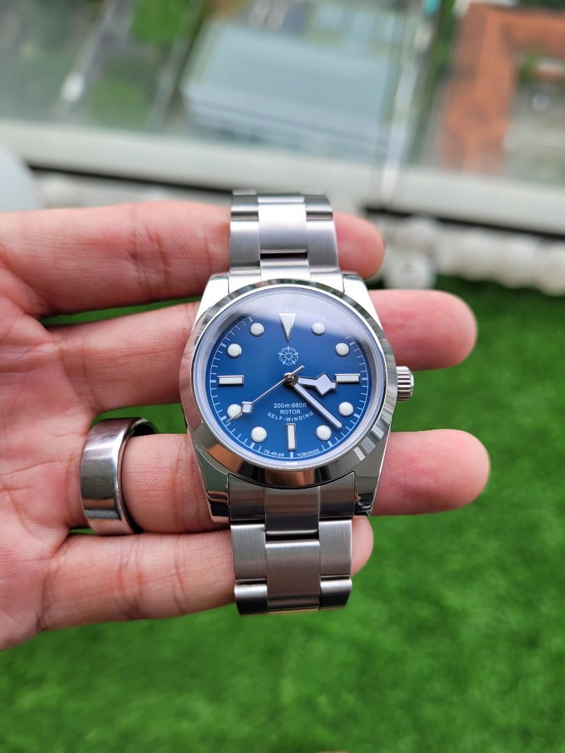 Custom Mod Black Bay 36 Blue Automatic Watch, Luxury, Watches on Carousell