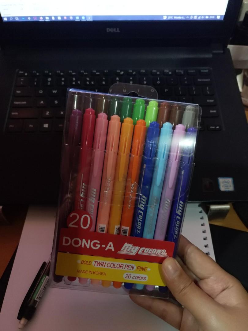 Dong-A My Color 20 colors (Category: Stationery & School Supplies) located in Malolos. Submitted by laracs (Listing ID 1148020916, Image 2). Description: Dong-A My Colors 20 colors Condition: Like new. Used once-twice for journaling. Bought from official Dong-A store from shopee. RFS: Decluttering. Sayang kung di ginagamit. Payment: Gcash or via Shopee just add 20.
