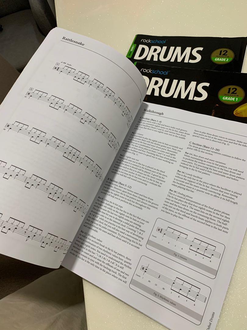 Drum Rockschool BooksDebut,Grade 1 & Grade 2, Hobbies & Toys, Music