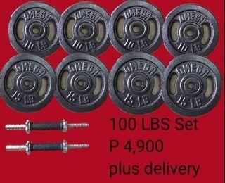Dumbbell set 100 lbs