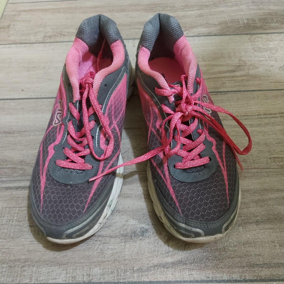 FREE Fila Pink Grey Gray Rubber Shoes Running Shoes Women s