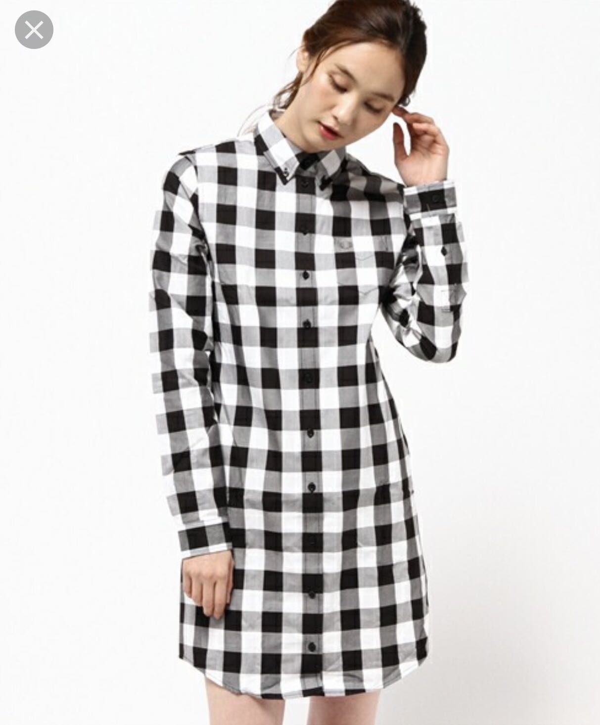 Fred perry gingham deals shirt dress