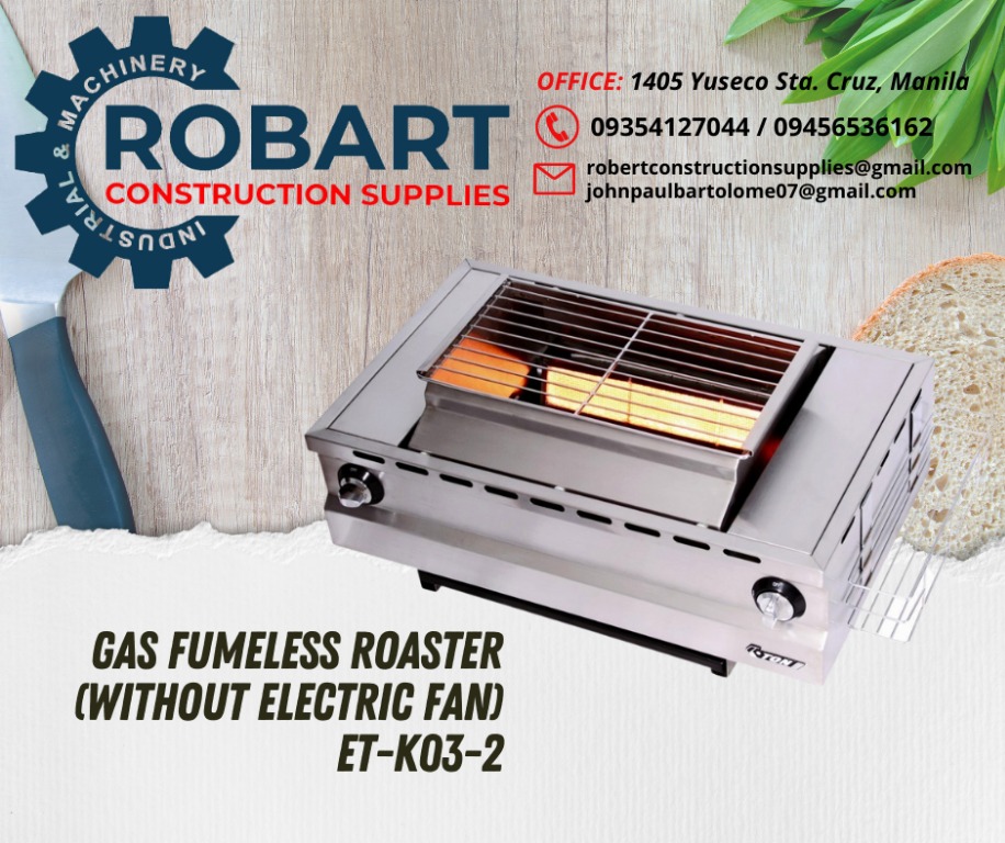 GAS FUMELESS ROASTER (without electric fan), Commercial & Industrial ...