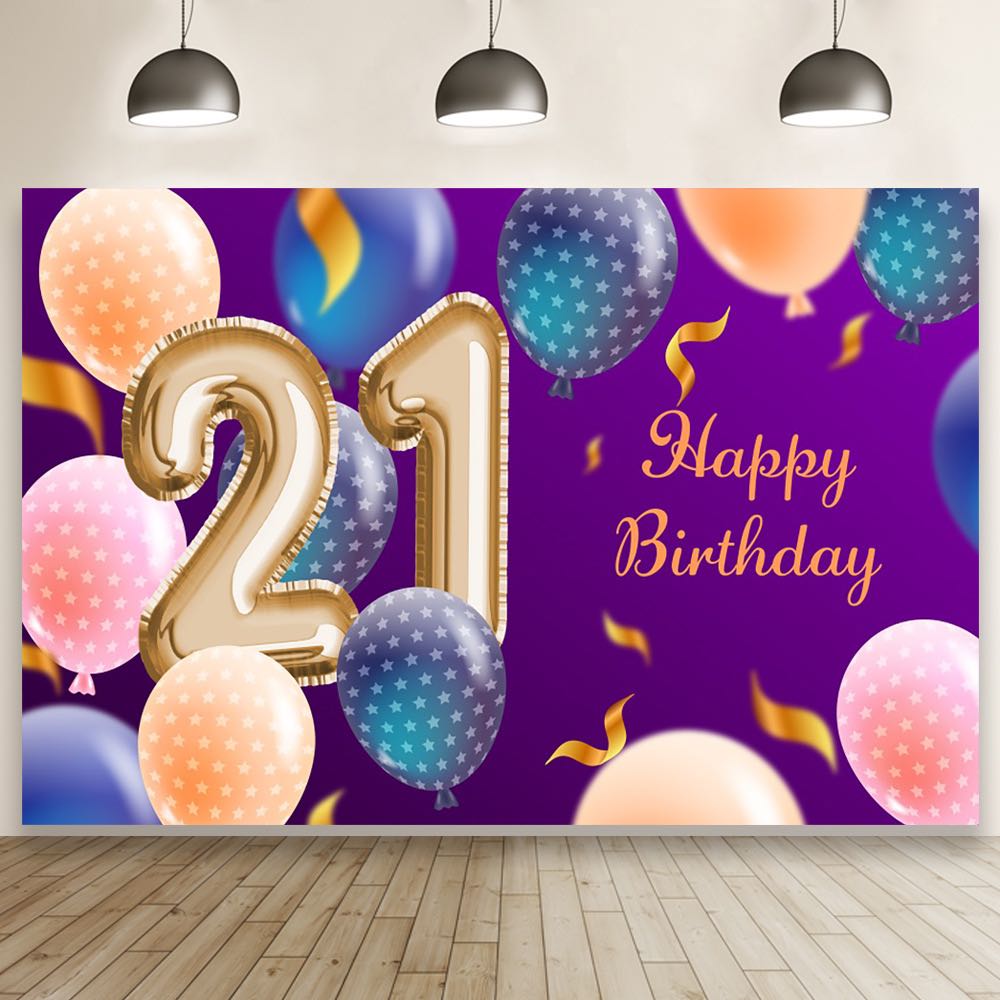 Generic 21st Birthday Banner Backdrop Party Deco Hobbies Toys 