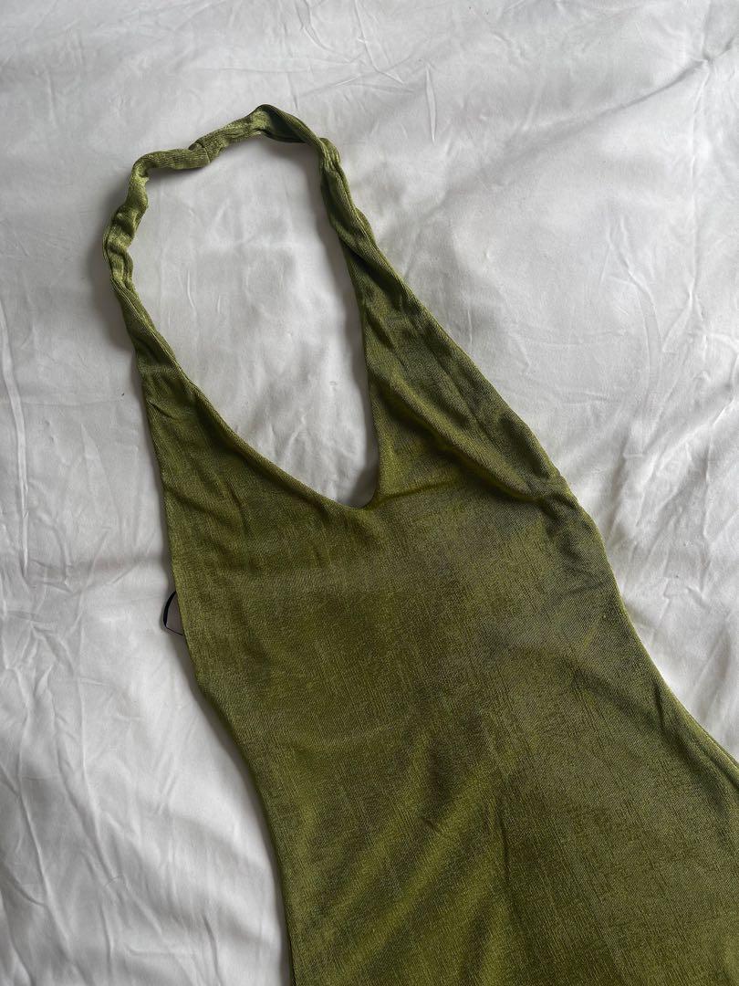 Green bodycon halter dress princess polly, Women's Fashion, Dresses & Sets,  Dresses on Carousell