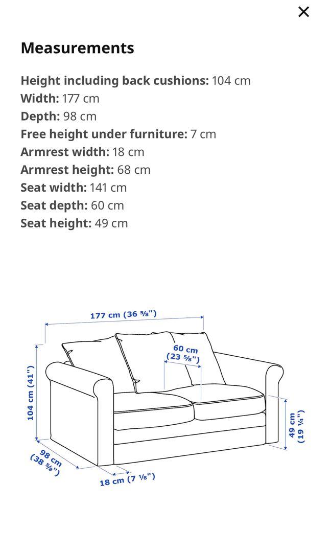 Gronlid Sofa Ikea (2 seater), Furniture & Home Living, Furniture, Sofas