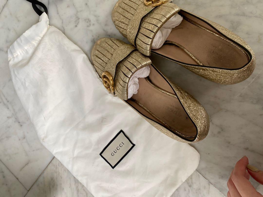 Gold heels clearance gucci