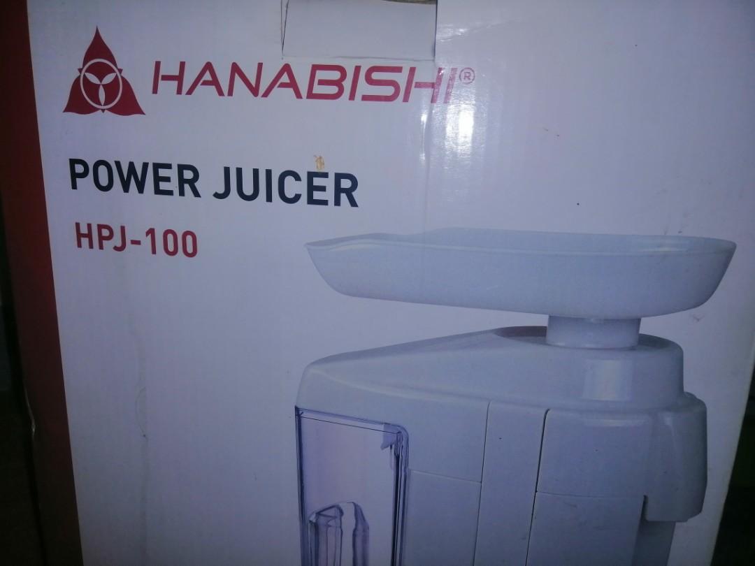 HANABISHI POWER JUICER (HPJ100), TV & Home Appliances, Kitchen