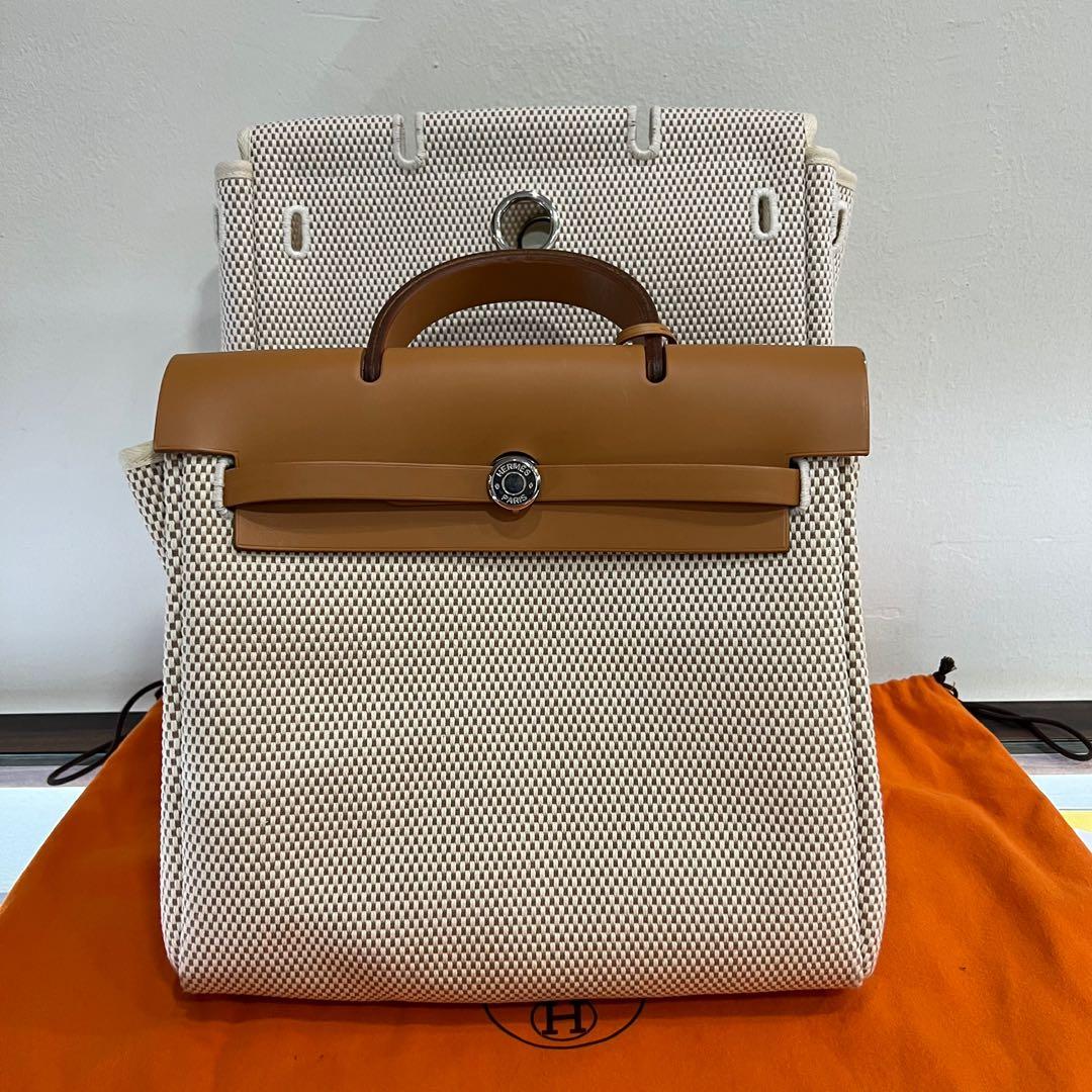 hermes toile herbag backpack