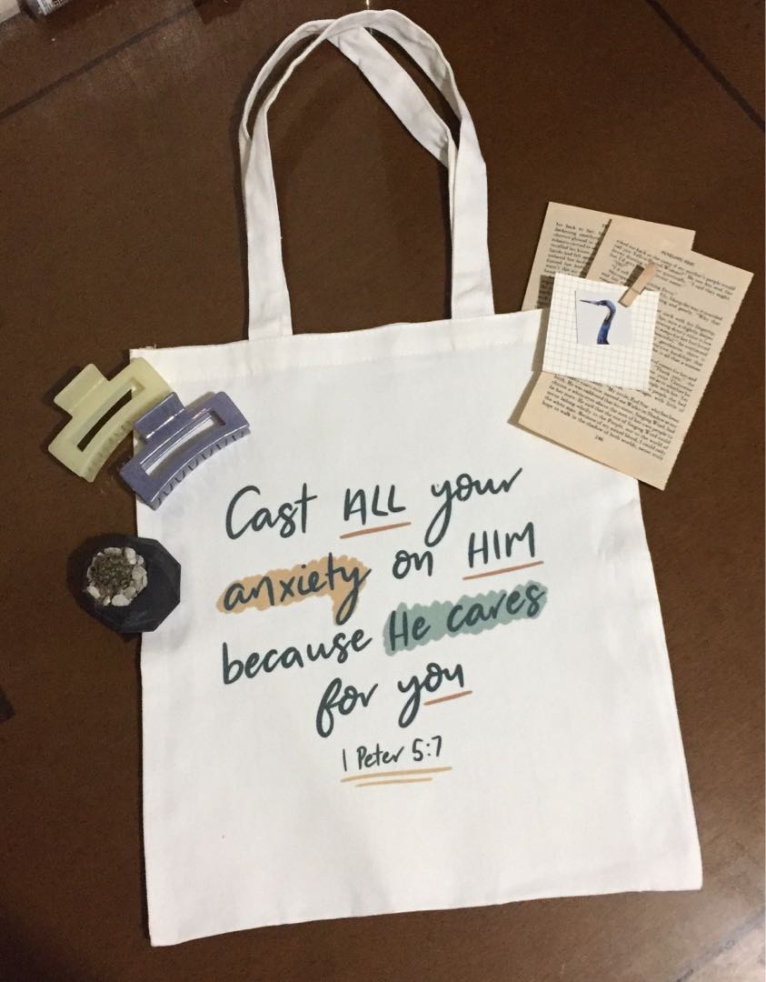 High Quality Tote bag Bible Verse Design , Women's Fashion, Bags