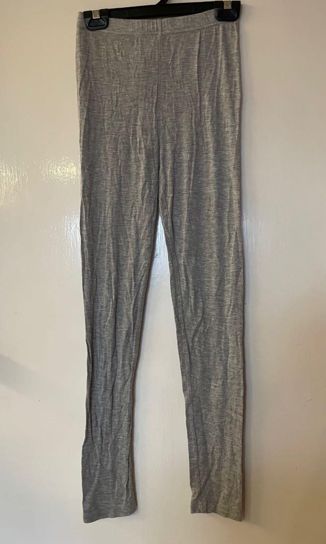 H&M grey leggings, Women's Fashion, Bottoms, Jeans & Leggings on