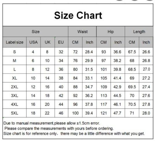 H&m shorts on sale sizing