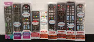 HUAYU UNIVERSAL REMOTE, ACE LED TV REMOTE AND TVPLUS REMOTE