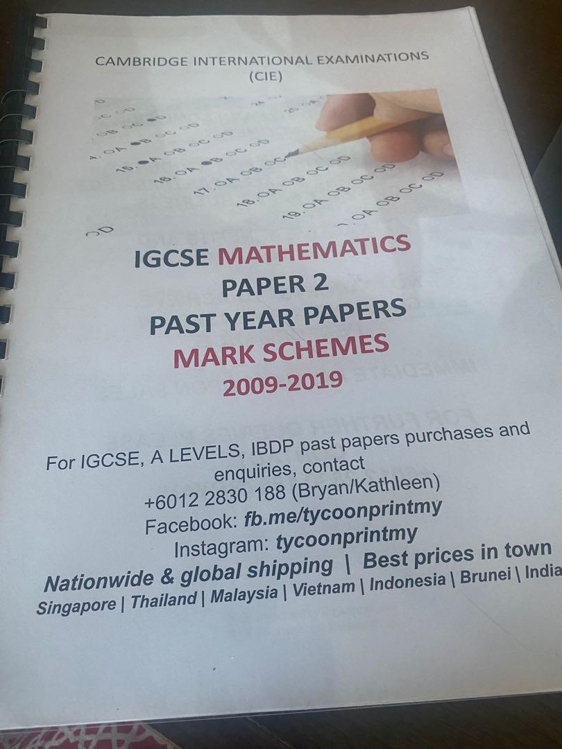 Igcse Math papers, Hobbies & Toys, Books & Magazines, Assessment Books ...