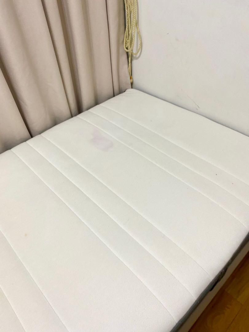 Ikea HOVAG bed mattress and bed frame (Single Size), Furniture & Home