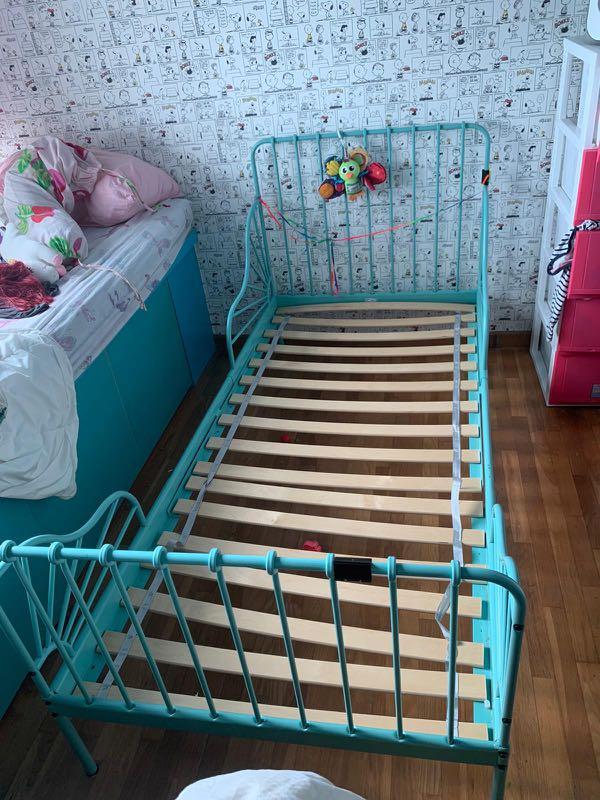 IKEA Minnen Single Adjustable Bed Frame, Furniture & Home Living
