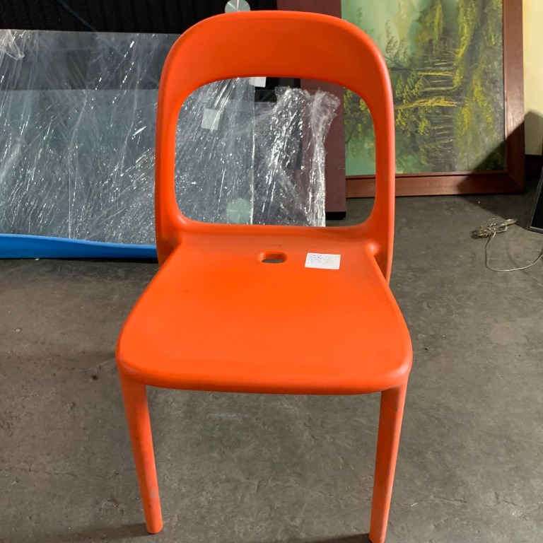 Ikea orange store chair