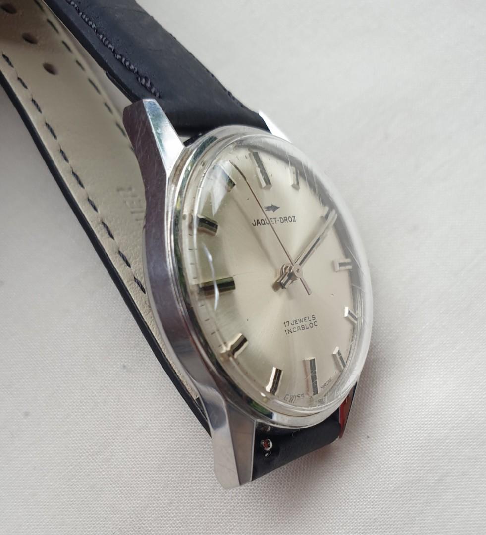 Montre Suisse Vintage Jaquet Droz Homme Années 60 - Mécanique Manuelle - Fonctionne