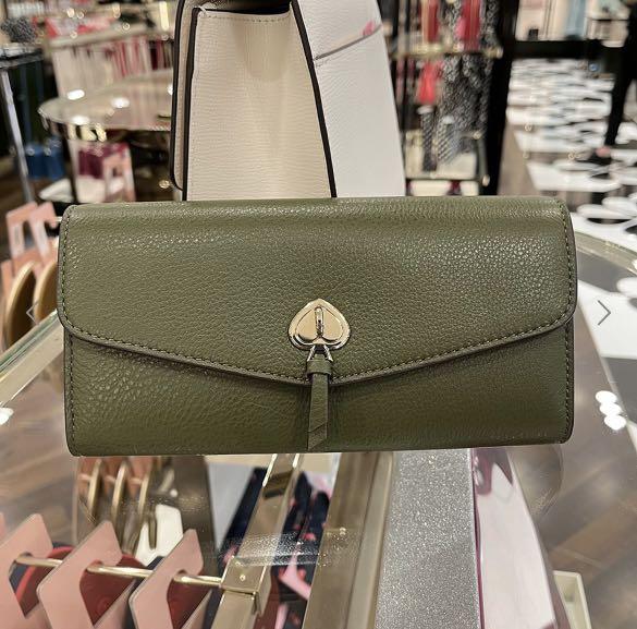Olive green kate spade wallet outlet