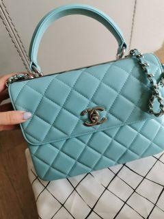 Leather bag with strap