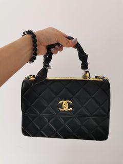 Leather bag with strap
