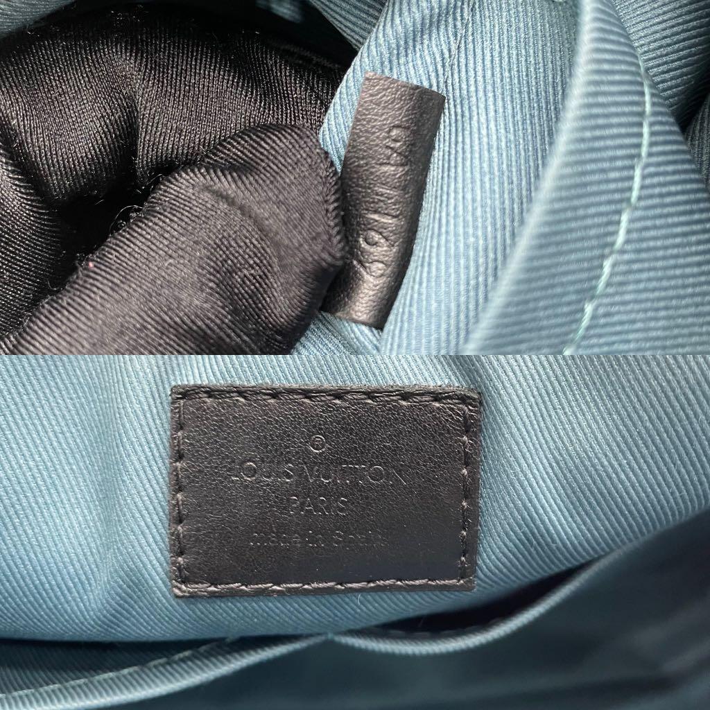Authenticated Louis Vuitton Damier Graphite Alpha Messenger Bag Black