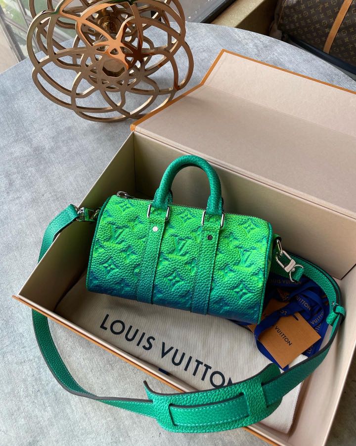 Louis Vuitton Keepall Xs Color Shoulder Bag Handbag Mini Blue