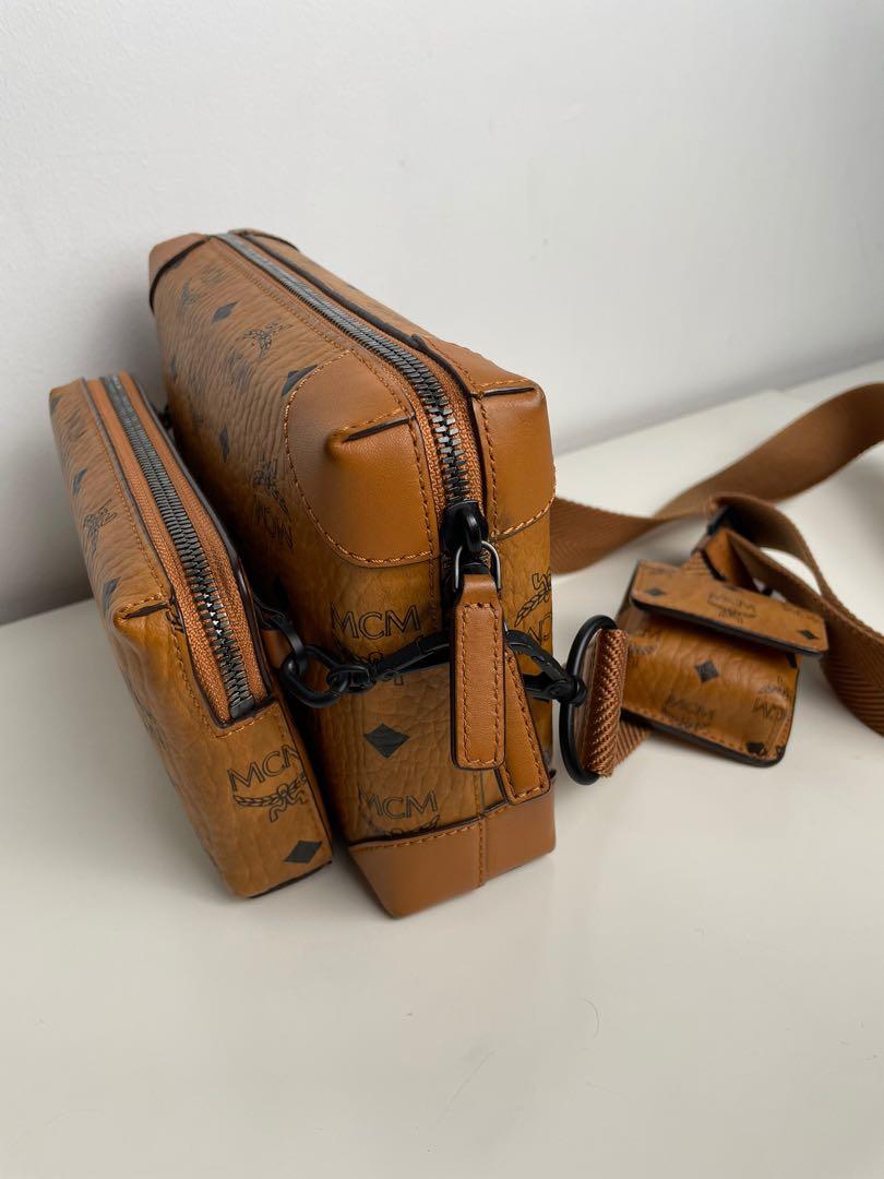 MCM Soft Berlin Multifunction Crossbody in Visetos, Luxury, Bags