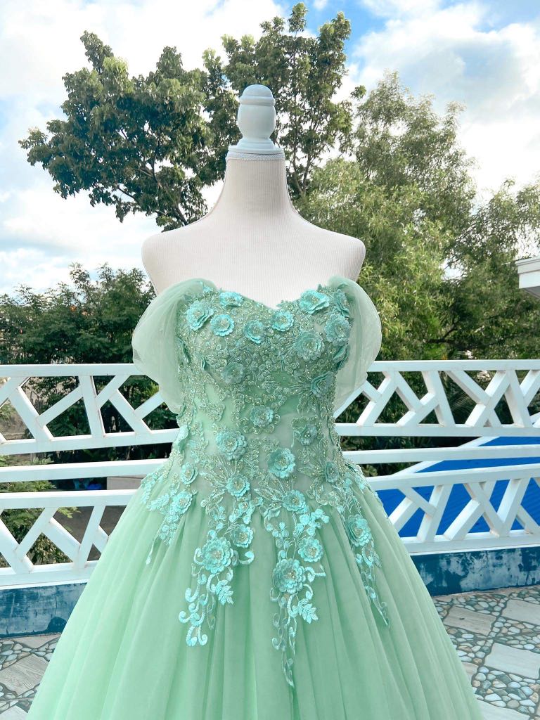 gown mint green