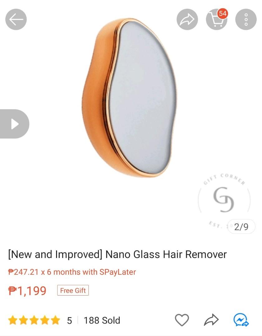 Nano glass hair remover (rose gold color), Beauty & Personal Care, Bath