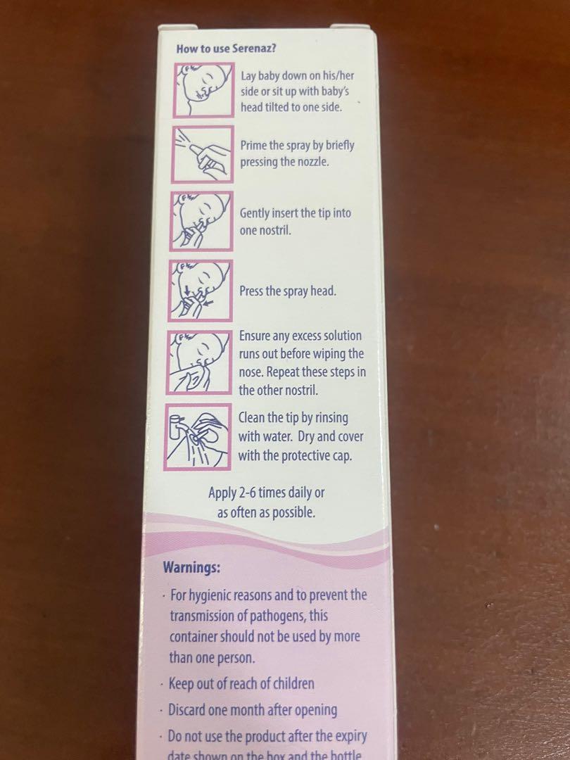 Natural Sea Water Nasal Spray Pediatric Serenaz, Babies & Kids, Nursing