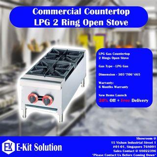 *New Launch 20% Off* LPG 2 Ring Open Stove