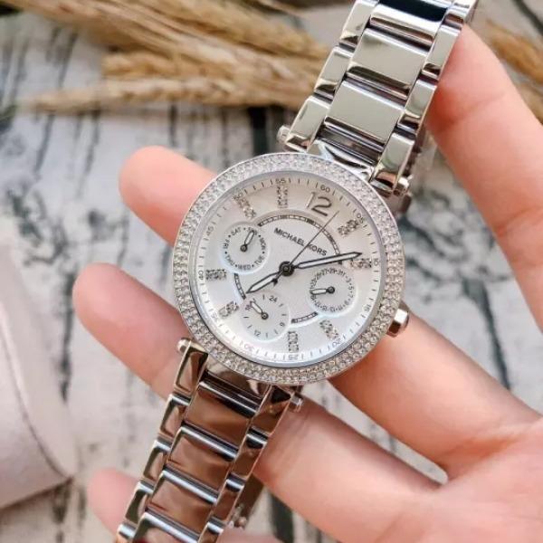 Michael kors mini new arrivals parker watch silver